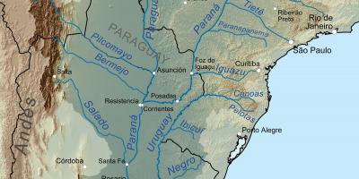 Karte von Paraguay-Fluss
