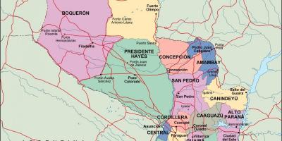 Karte der politischen Paraguay
