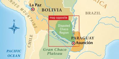 Karte der rio Paraguay