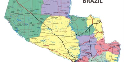 Die Karte von Paraguay